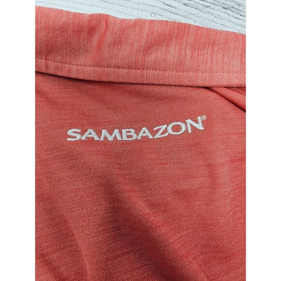 Patagonia Fish‎ Logo Polo Shirt Men's Large Short Sleeve Salmon/orange - Picture 8 of 10